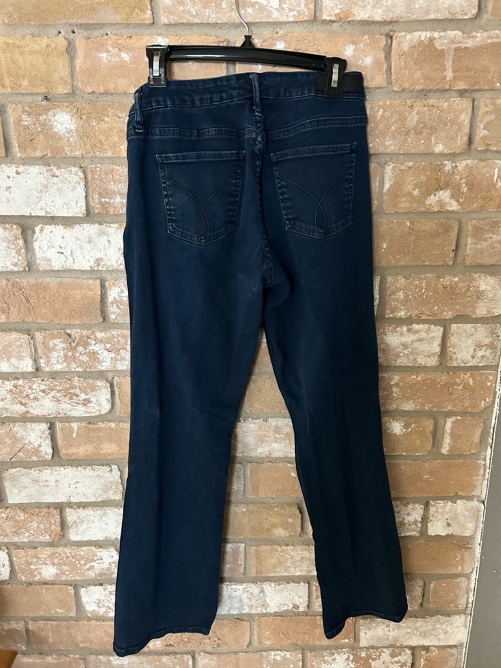 Women’s Calvin Klein Curvy Boot Jeans W30 L32 Dark Wash Mid Rise Stretch Denim